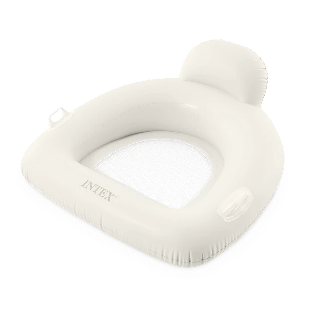Flotador Inflable Intex Asiento con Respaldo 114x107 cm Pillow Lounge Blanco