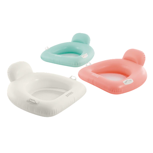 Flotador Inflable Intex Asiento con Respaldo 114x107 cm Pillow Lounge Blanco 9