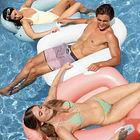 Flotador Inflable Intex Asiento con Respaldo 114x107 cm Pillow Lounge Blanco 10