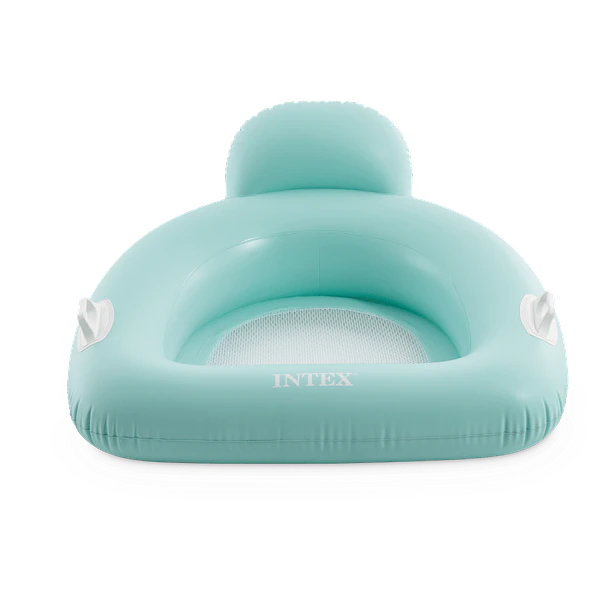 Flotador Inflable Intex Asiento con Respaldo 114x107 cm Pillow Lounge Azul 3
