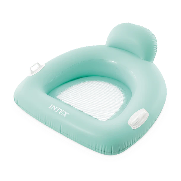 Flotador Inflable Intex Asiento con Respaldo 114x107 cm Pillow Lounge Azul 5