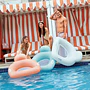 Flotador Inflable Intex Asiento con Respaldo 114x107 cm Pillow Lounge Azul 2