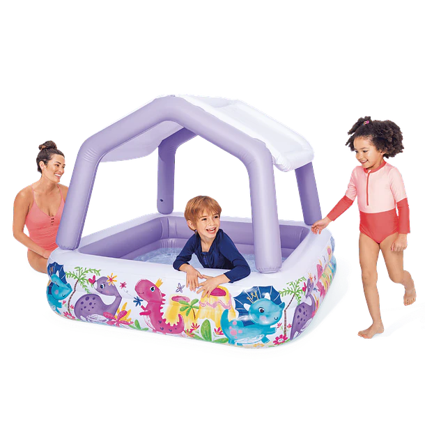 Piscina Infantil Inflable Intex Techo Desmontable 157x157x122 cm Sun Shade 8