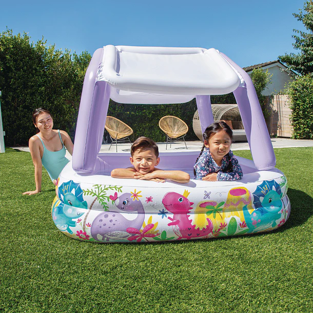 Piscina Infantil Inflable Intex Techo Desmontable 157x157x122 cm Sun Shade 10