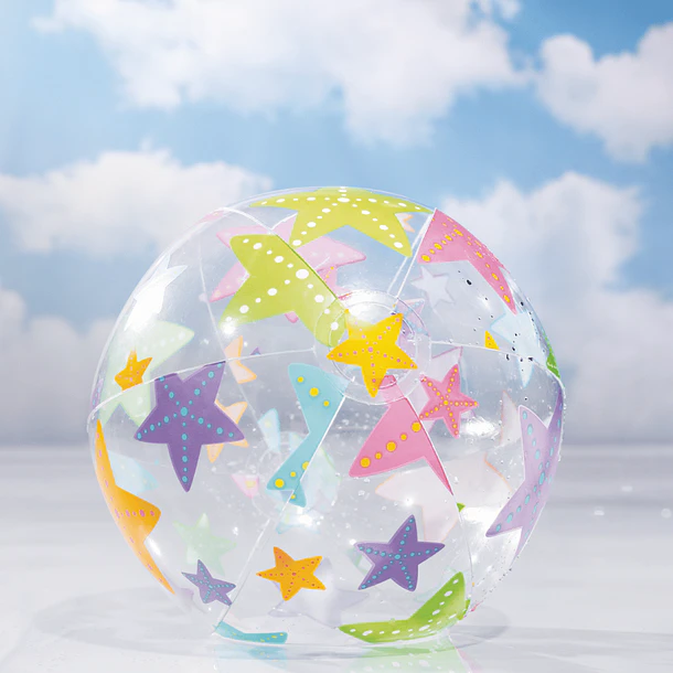 Pelota Inflable Intex Estrellas 51 cm Lively Print Ball 2