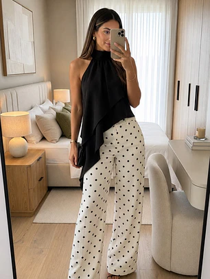 Pantalon polka dots 