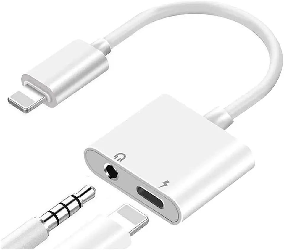 Adaptador Para Cargar Y Audifonos 2 En 1 Compatible con iPhone 3.5mm Jack 1