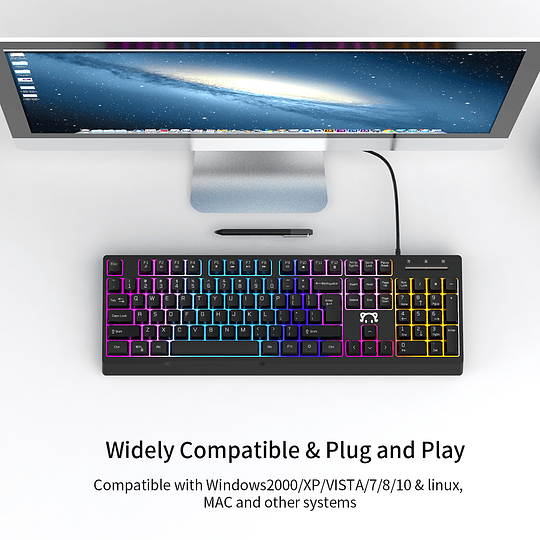 Teclado Gamer Rgb Usb Ajazz / Stk090 / PC - Consola