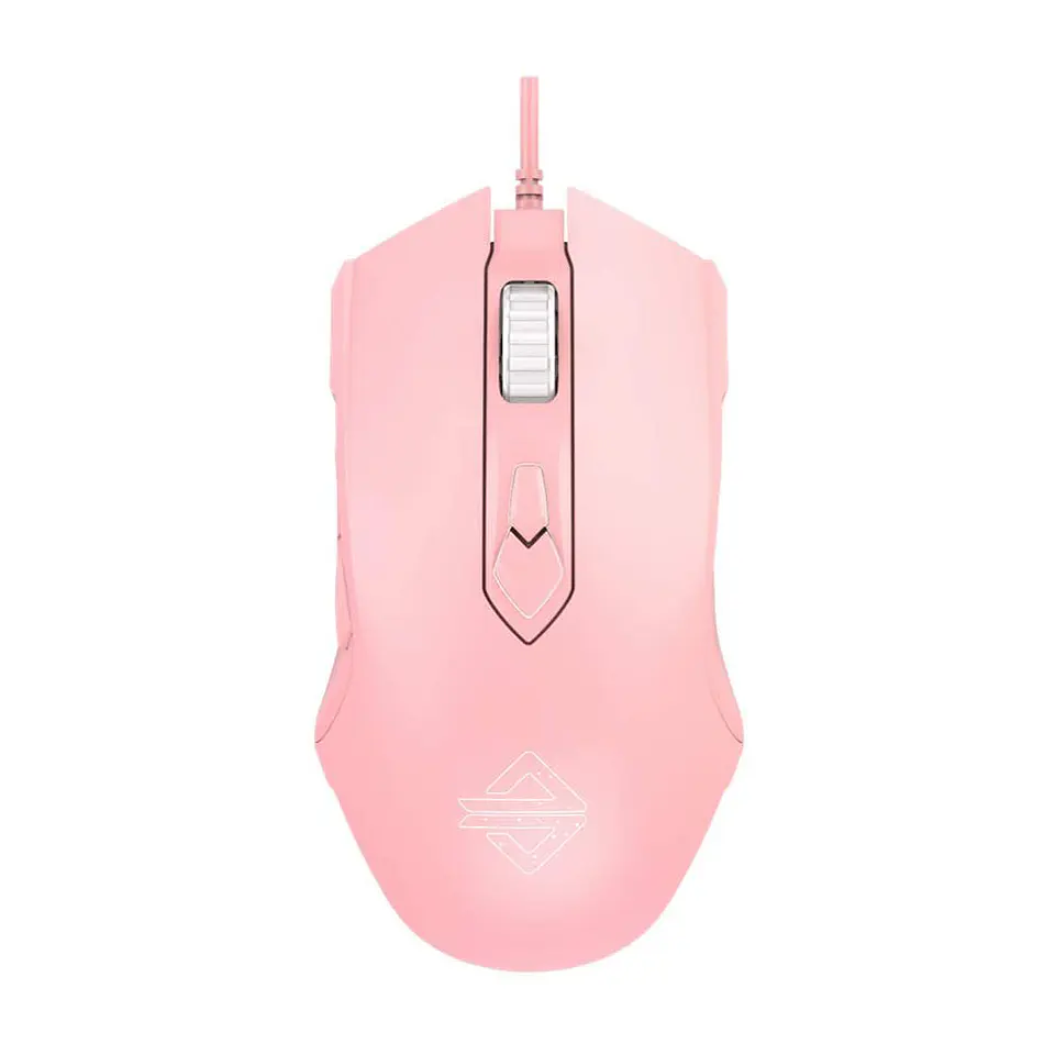 Mouse Gamer Rgb Ajazz Aj52 2500 Dpi - Negro - Rosado 5