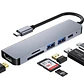 Hub Adaptador Usb C 6 En 1 Para Macbook iPad Tablet Notebook - Miniatura 3