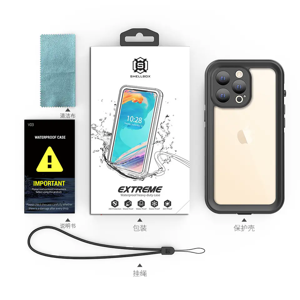 Carcasa Blindada para iPhone 11 12 13 Waterproof Antishock IP68  7