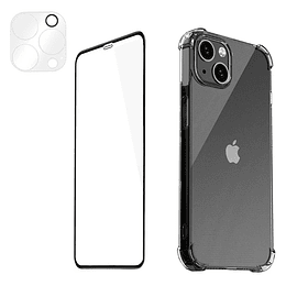 Kit Carcasa para iPhone 13 / Pro / Mini / Max  + Lamina Cerámica + Protector Cámara