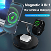 Estación De Carga Rapida Magnético 3 En 1 para iPhone Compatible Magsafe