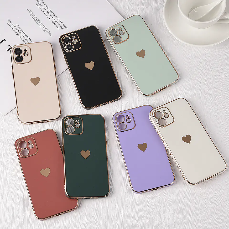 Carcasa para iPhone 11 12 13 14 15 Corazones 4