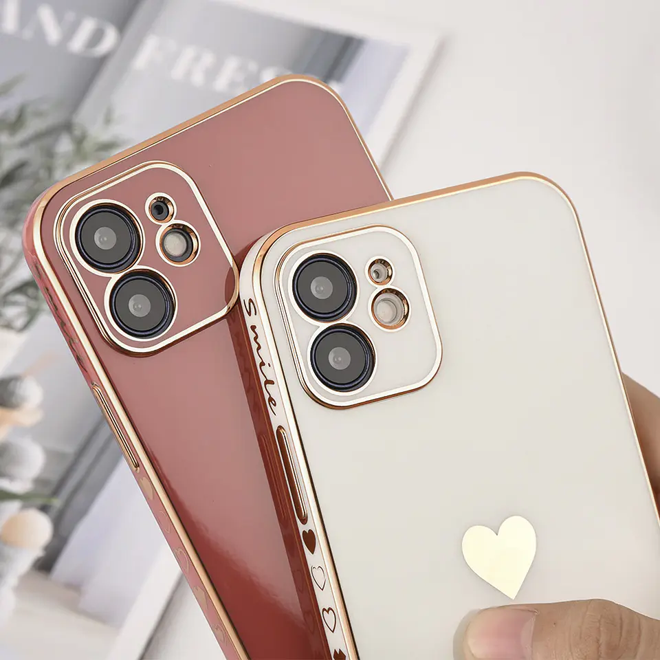 Carcasa para iPhone 11 12 13 14 15 Corazones 8