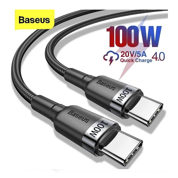 Cable Usb Tipo C A Tipo C 100w Baseus Para Macbook Android 1