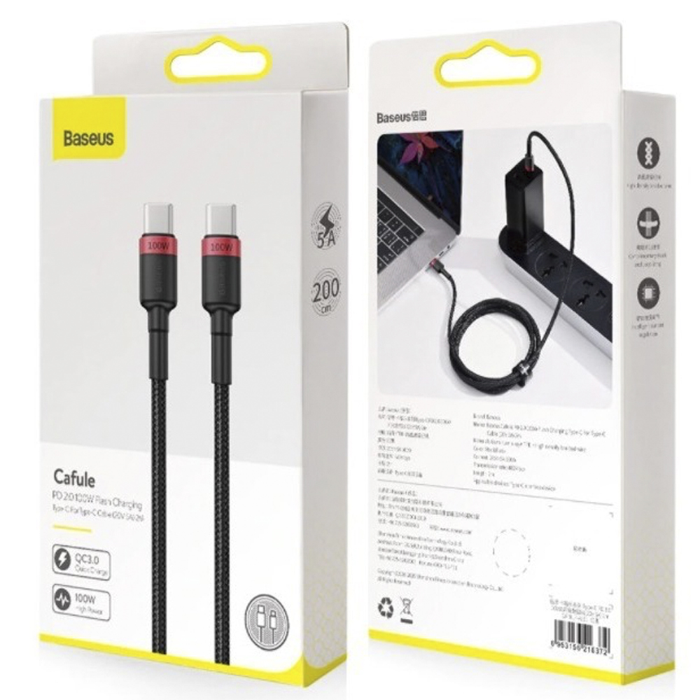 Cable Usb Tipo C A Tipo C 100w Baseus Para Macbook Android Banana