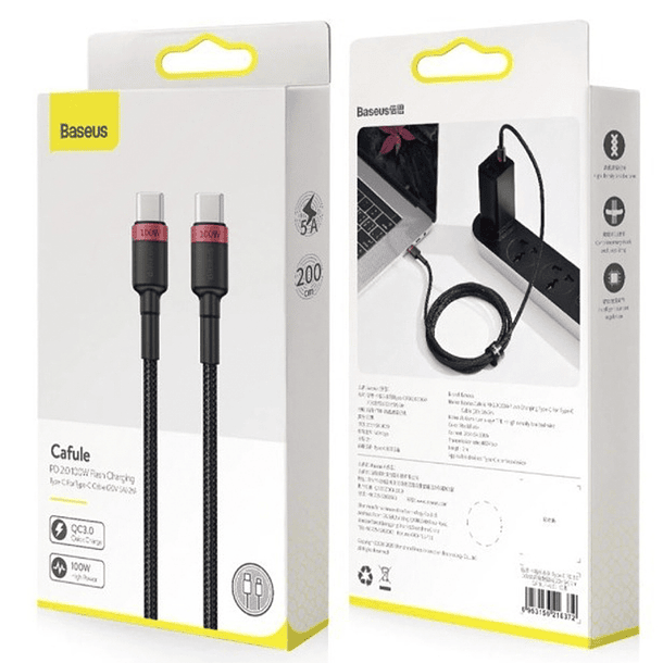 Cable Usb Tipo C A Tipo C 100w Baseus Para Macbook Android 2