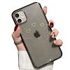 Carcasa Anti Golpes Clear Corazones iPhone 11 12 13