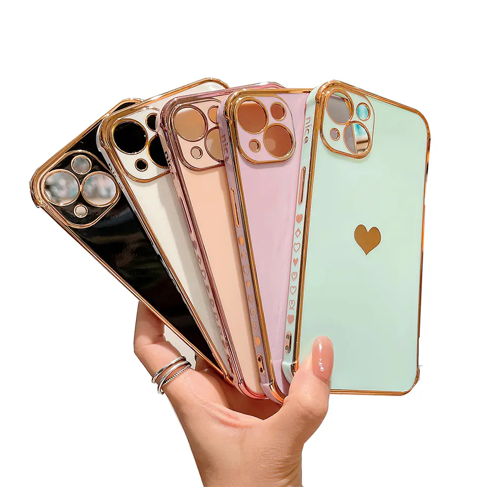 Carcasa para iPhone 11 12 13 14 15 Corazones 1