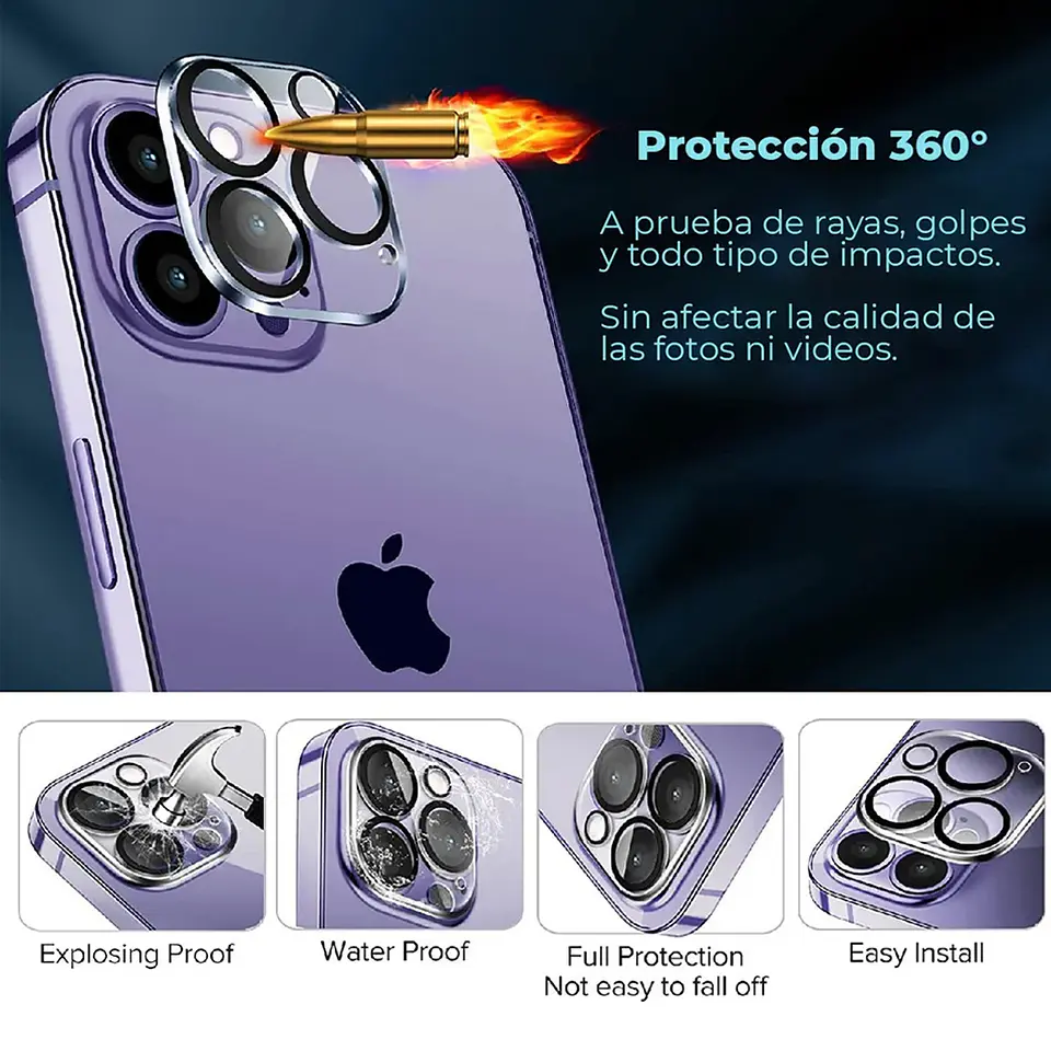 Lamina Protectora Cámara para iPhone 14 / 14 Pro 3