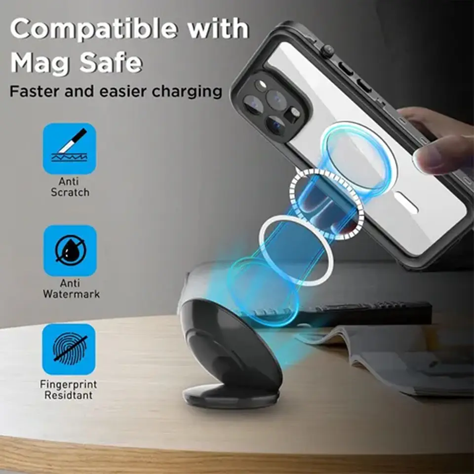 Carcasa Blindada para iPhone 14 Pro / 14 Pro Max Waterproof Antishock IP68 Compatible Magsafe 4