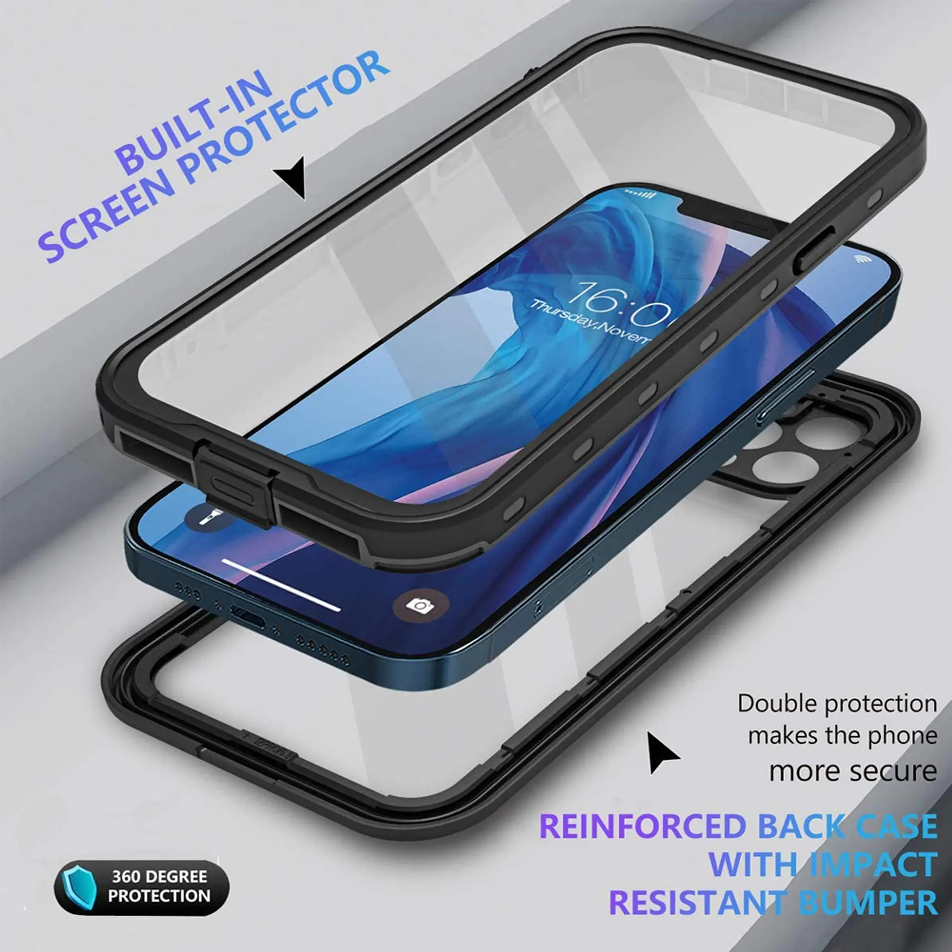 Carcasa Blindada para iPhone 14 Pro / 14 Pro Max Waterproof Antishock IP68 Compatible Magsafe 6