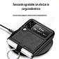 Carcasa Para Samsung Z Flip 3/ Z Flip 4 Cuero Negro Premium Con Anillo - Miniatura 4