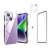 Kit Carcasa para iPhone 14 / 14 Pro / 14 Plus + Lámina Cerámica + Glass Cámara