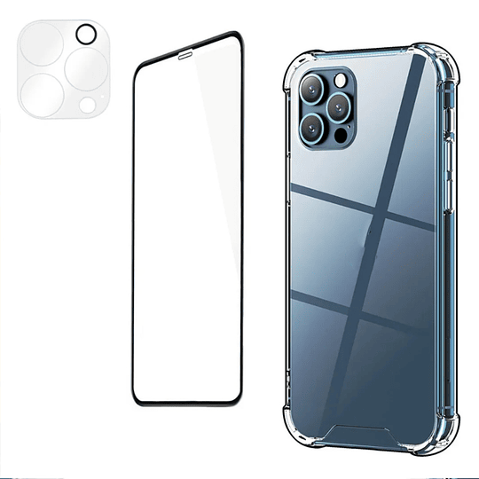 Kit Carcasa para iPhone 12 Pro / 12 Pro Max + Lámina Hidrogel + Glass Cámara