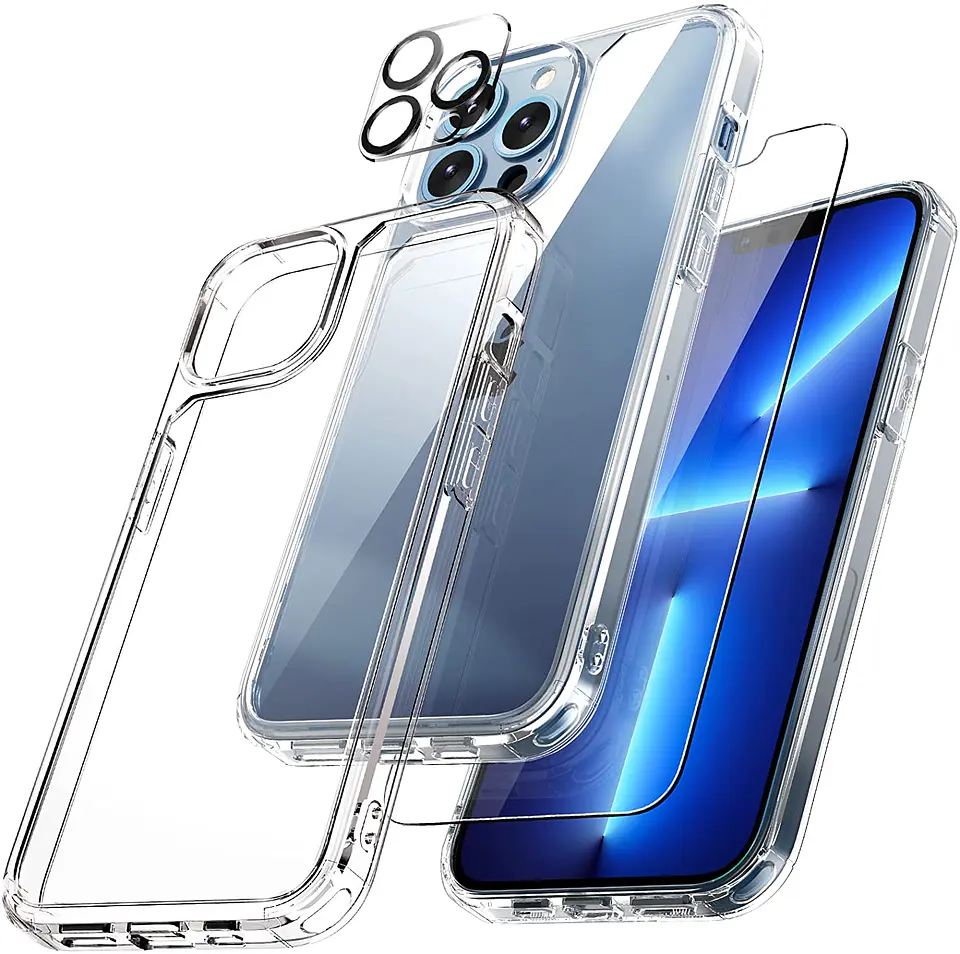 Kit Carcasa para iPhone 12 Pro / 12 Pro Max + Lámina Hidrogel + Glass Cámara 2