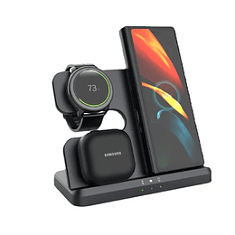 Cargador Inalambrico 3 En 1 para Samsung Galaxy Buds Galaxy Watch