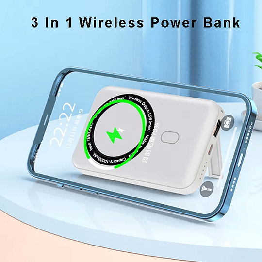 Bateria Portatil Powerbank Magnética Para iPhone 10.000mah C