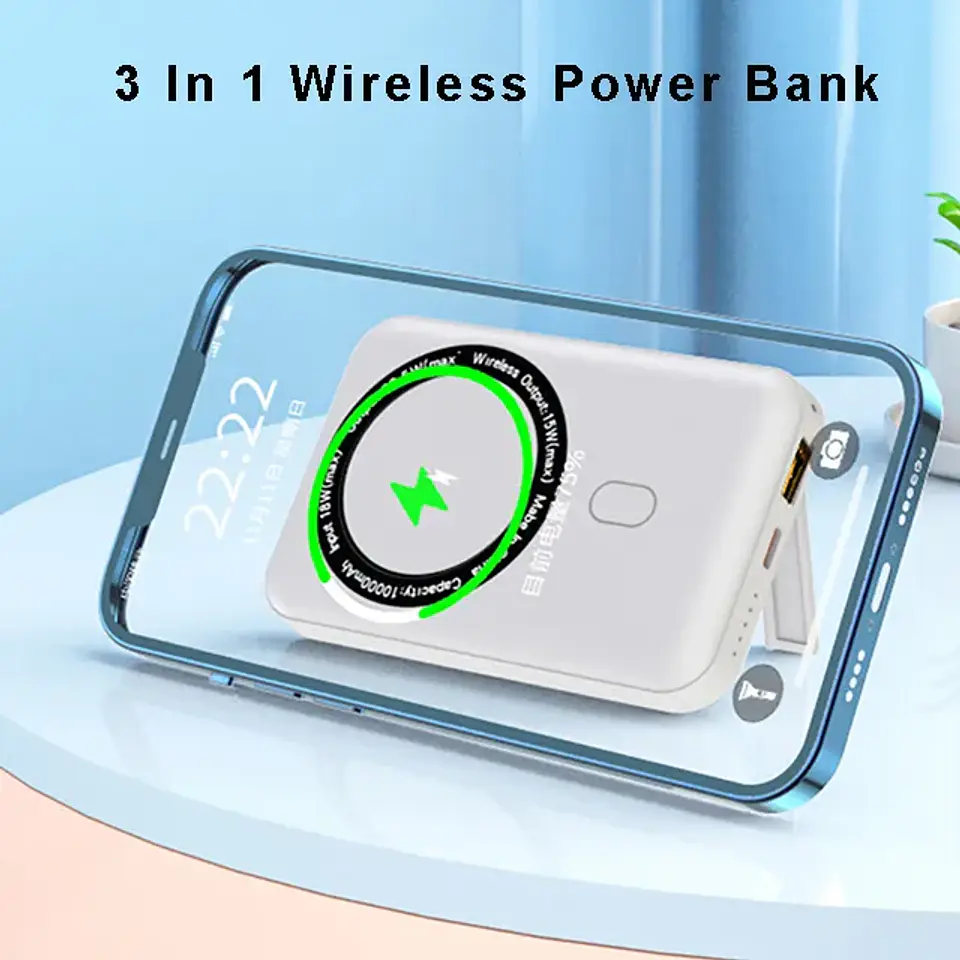 Cargador Portatil Bateria Powerbank Magnética Para iPhone 10.000mah 6