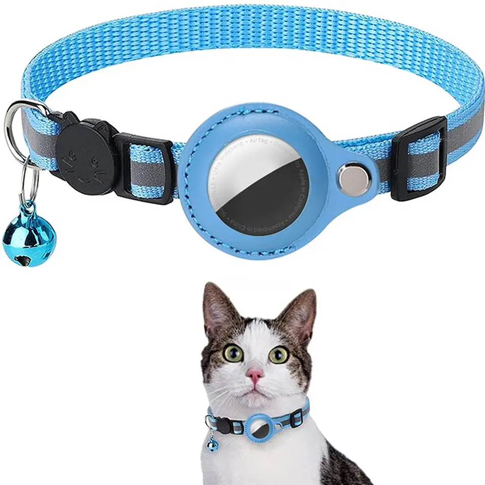 Collar Correa Con Funda Para Airtag Localizar Gato / Perro 10