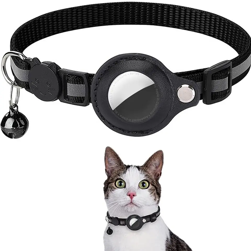 Collar Correa Con Funda Para Airtag Localizar Gato / Perro 1