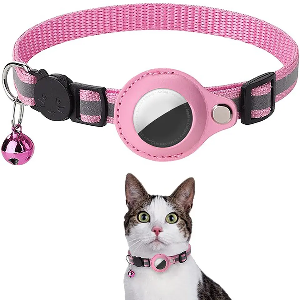 Collar Correa Con Funda Para Airtag Localizar Gato / Perro 11