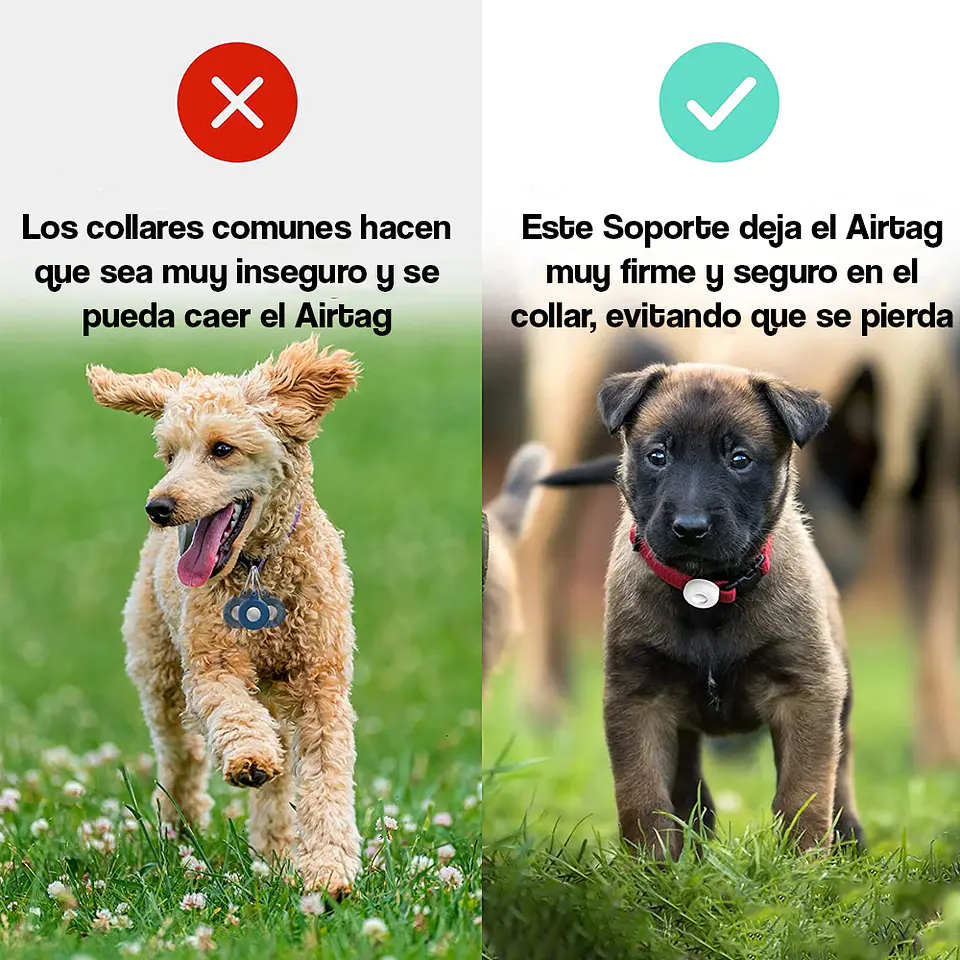 Funda Para Airtag De Collar Silicona Mascota Gato Perro 3