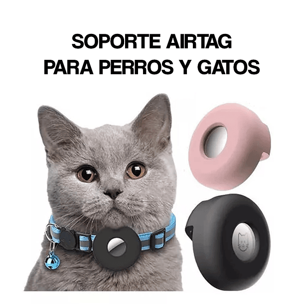 Funda Para Airtag De Collar Silicona Mascota Gato Perro 2