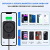 Cargador y Soporte Inalambrico Para iPhone Magnético Para Auto Compatible Magsafe