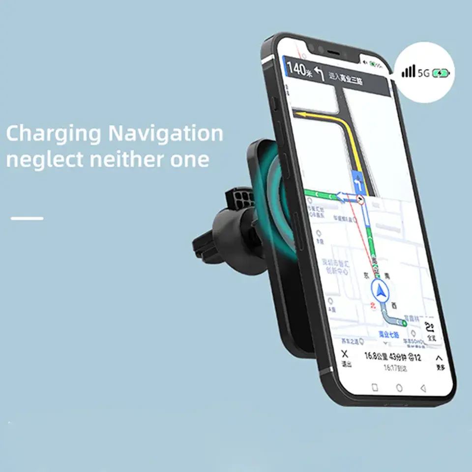 Cargador y Soporte Inalambrico Para iPhone Magnético Para Auto Compatible Magsafe 6