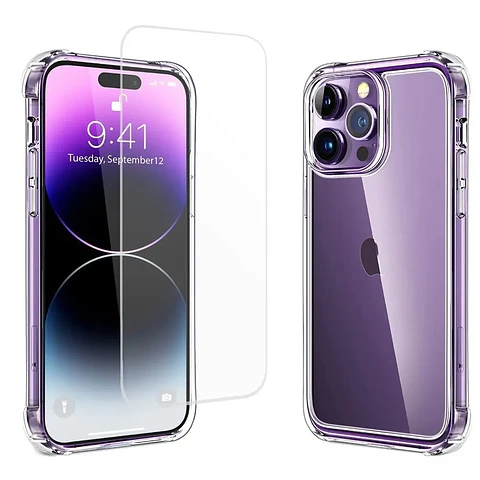 Kit Carcasa Reforzada para iPhone 14 / 14 Pro + Lamina Cerámica