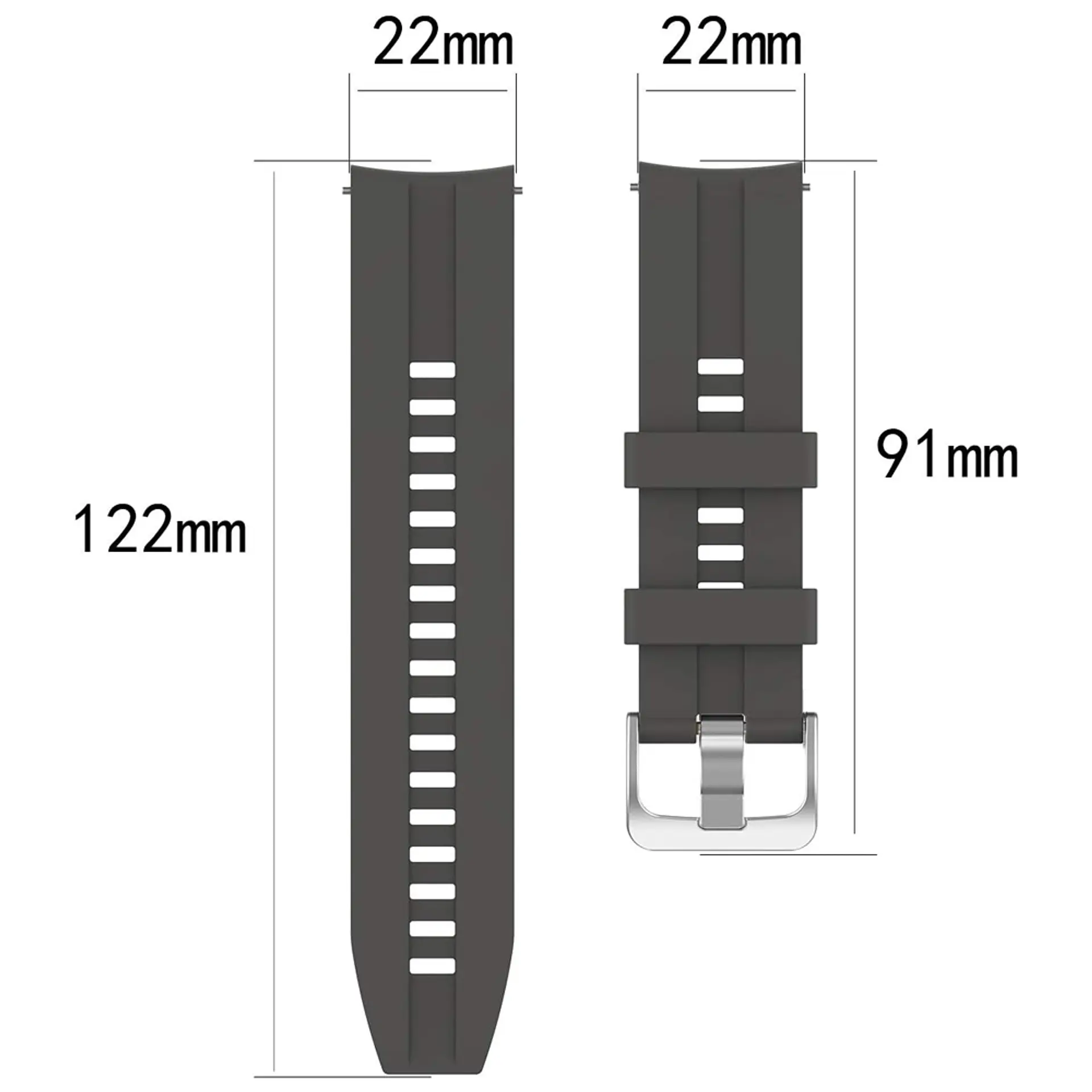 Correa Silicona Para Huawei Watch Gt2 Gt3 Xiaomi Mi Watch 22mm 6