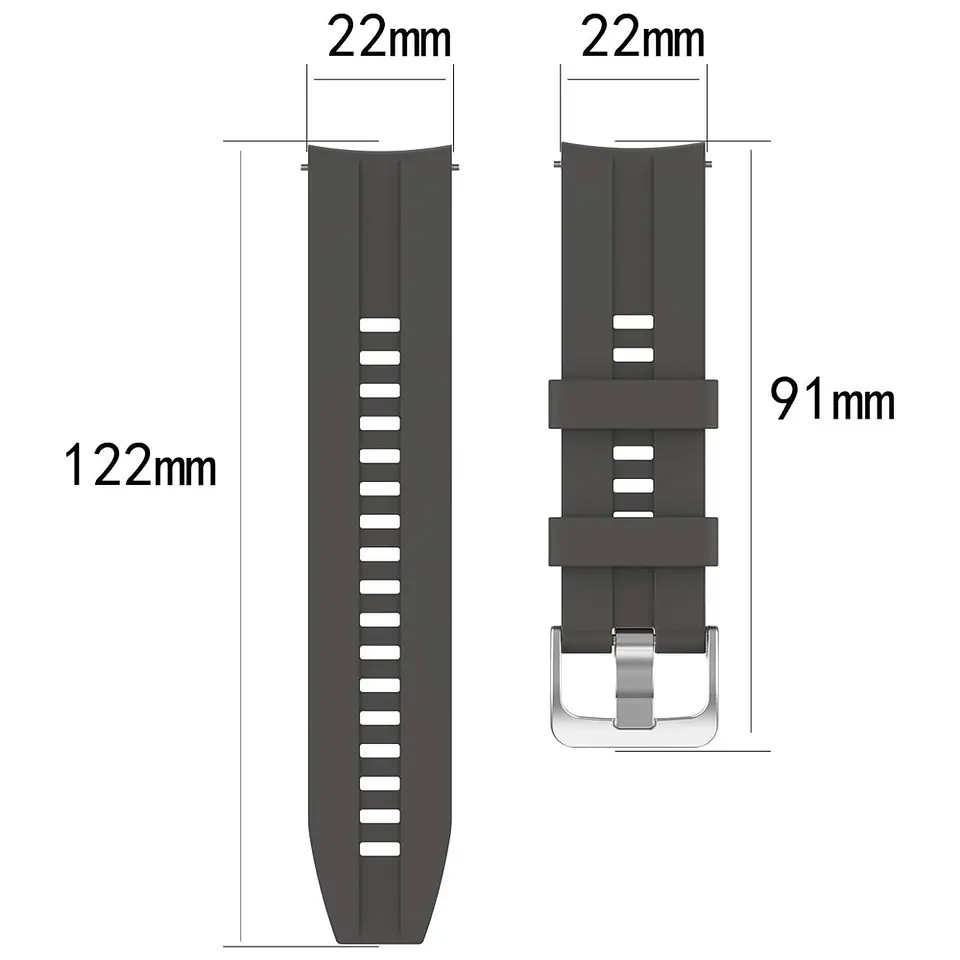 Correa Silicona Para Huawei Watch Gt2 Gt3 Xiaomi Mi Watch 22mm 6