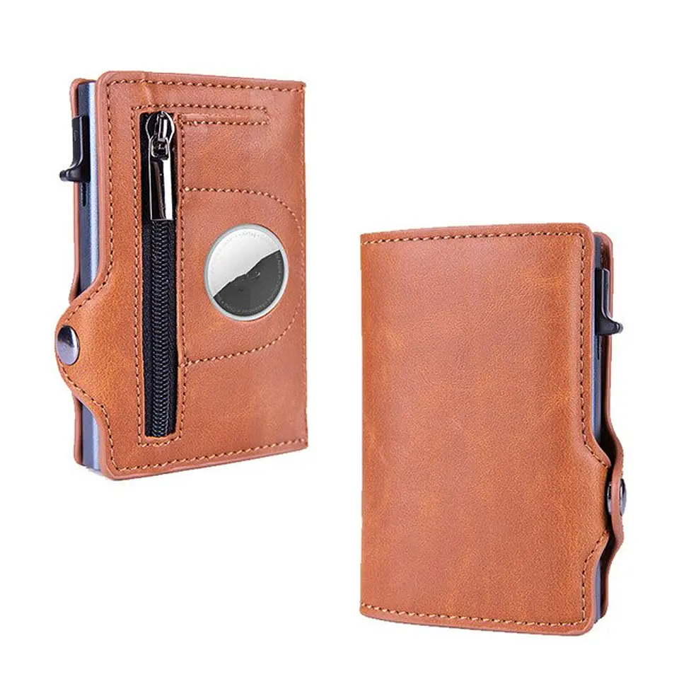 Billetera Y Tarjetero Cuero - Compatible Con Airtag Rfid 4