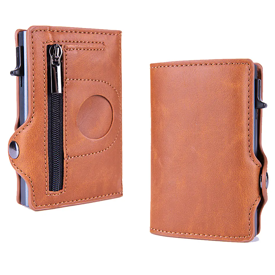 Billetera Y Tarjetero Cuero - Compatible Con Airtag Rfid 6