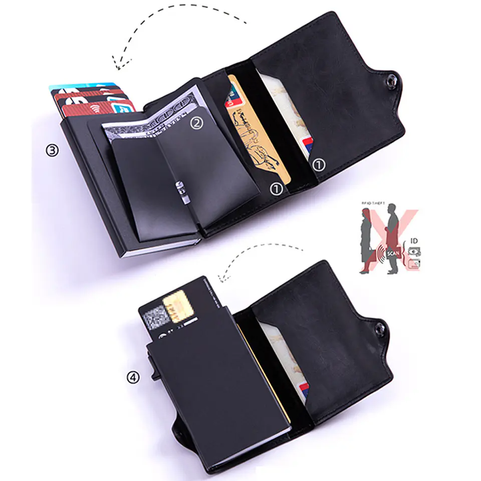 Billetera Y Tarjetero Cuero - Compatible Con Airtag Rfid 11