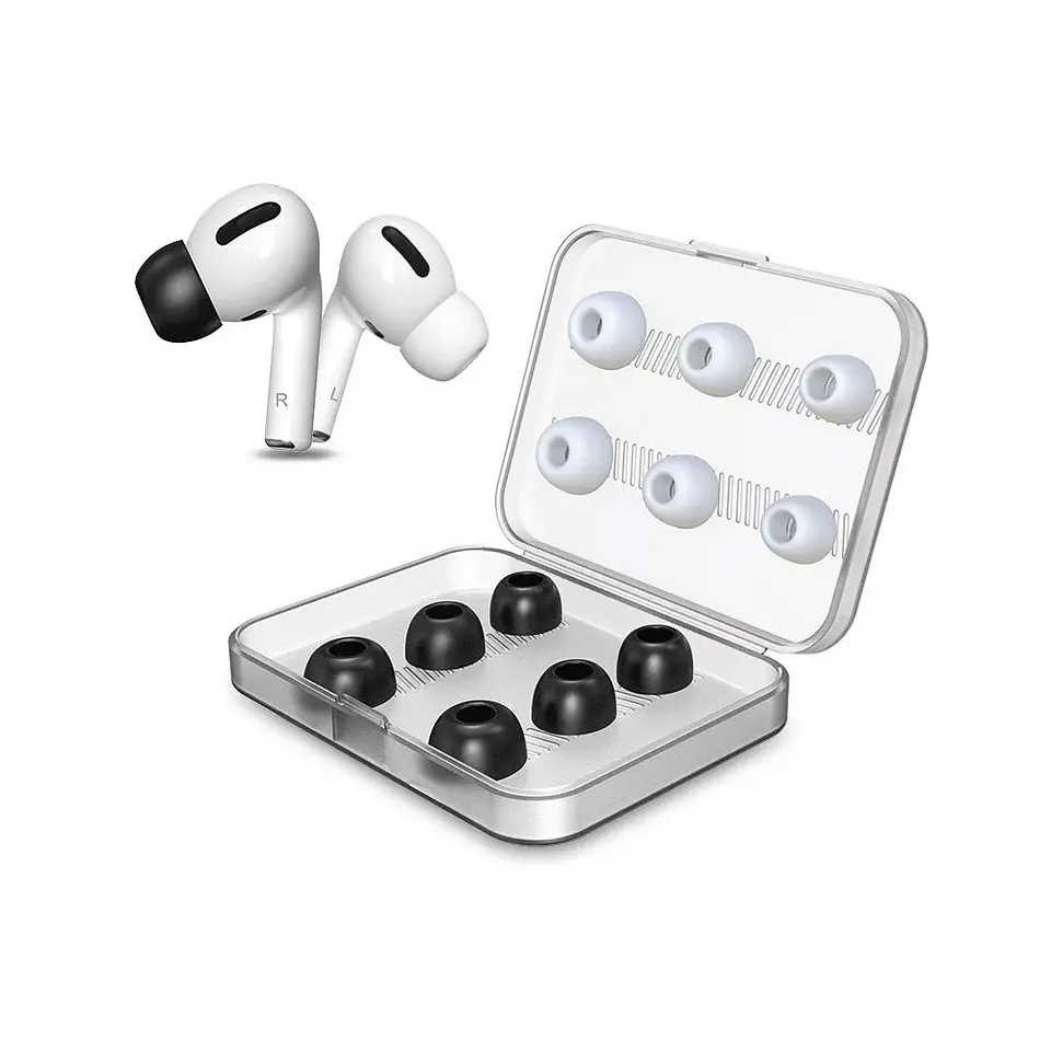 6 Pares Almohadillas Memory Foam / Silicona Para AirPods Pro 1