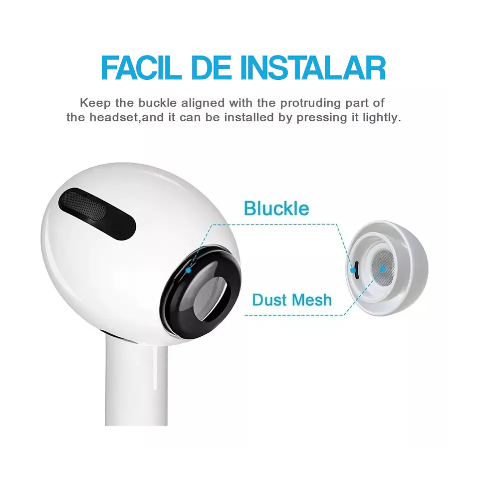 6 Pares Almohadillas Memory Foam / Silicona Para AirPods Pro 5