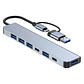 Hub Adaptador Usb Tipo C 7 En 1 Para Macbook iPad Notebook - Miniatura 1